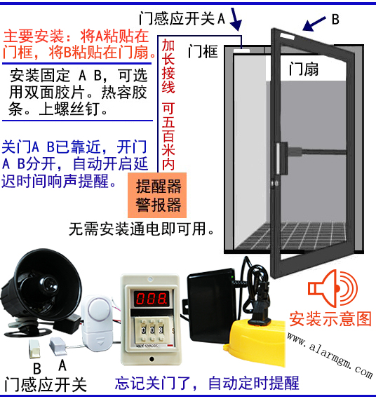 安装门智能报警器