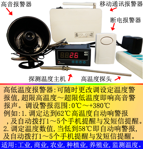 感应高低温度报警器
